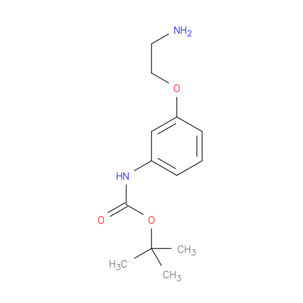 tert-butyl N-[3-(2-aminoethoxy)phenyl]carbamate 化学構造式
