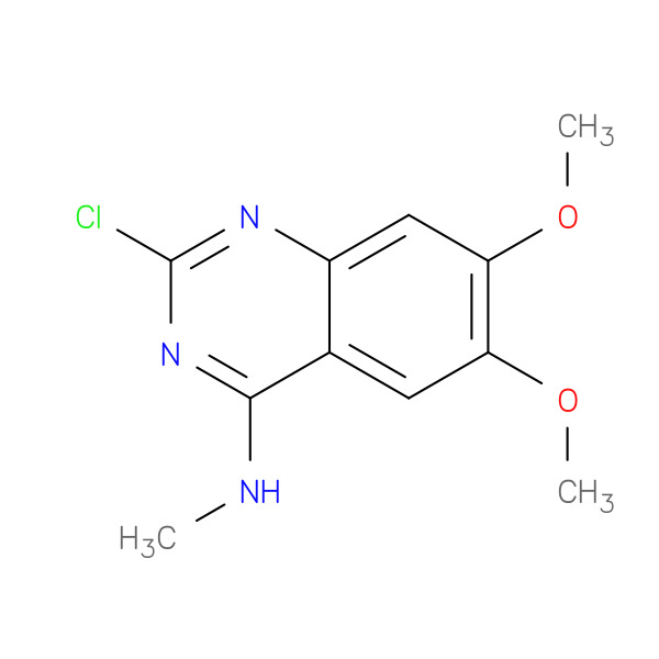 2-Chloro-6,7-dimethoxy-N-methylquinazolin-4-amine 化学構造式