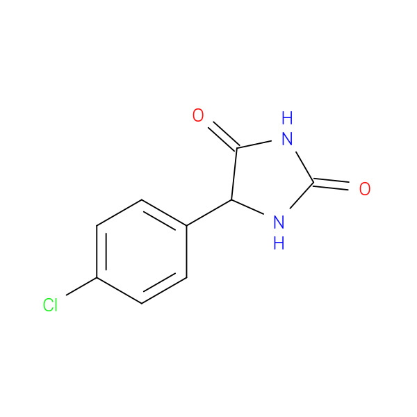 5-(4-Chlorophenyl)imidazolidine-2,4-dione 化学構造式