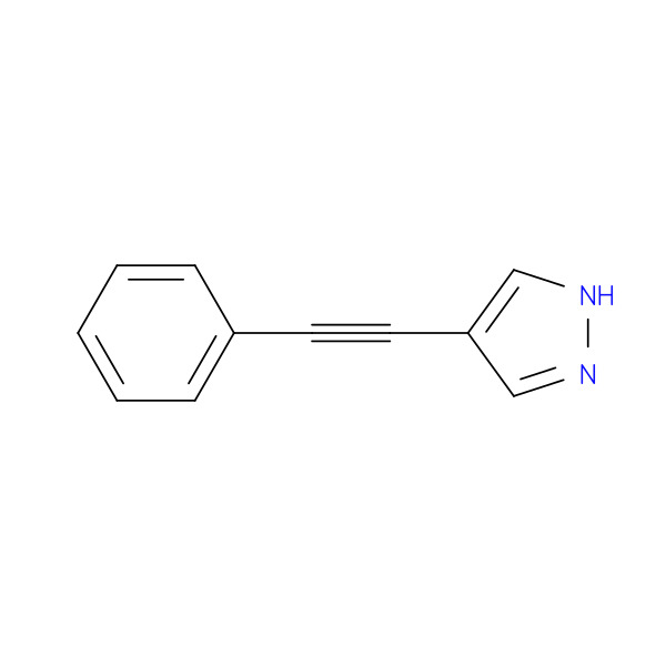 1H-Pyrazole, 4-(phenylethynyl)- 化学構造式