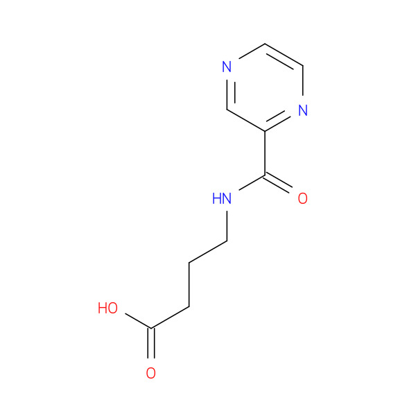 4-[(PYrazin-2-ylcarbonyl)amino]butanoic acid 化学構造式
