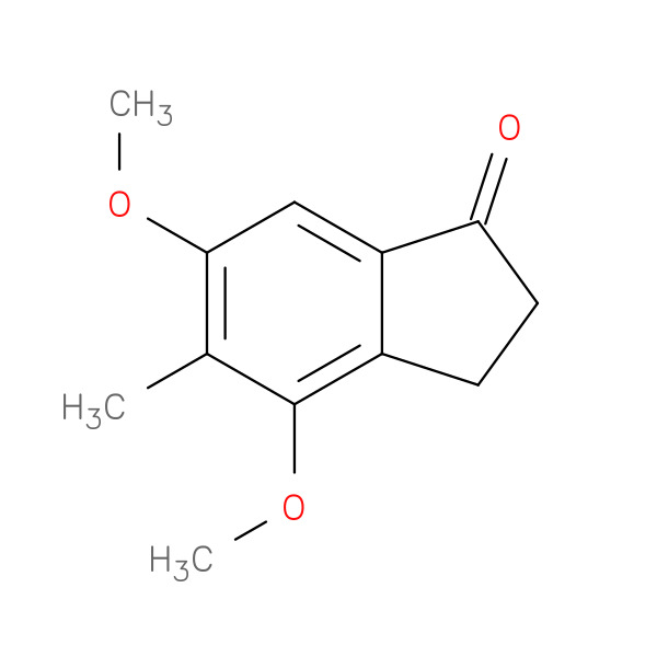 4,6-Dimethoxy-5-methyl-indan-1-one 化学構造式