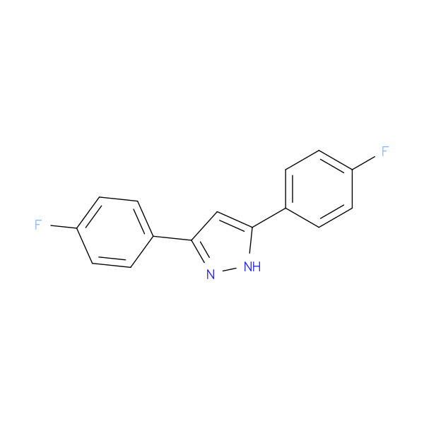 3,5-bis(4-fluorophenyl)-1H-pyrazole 化学構造式