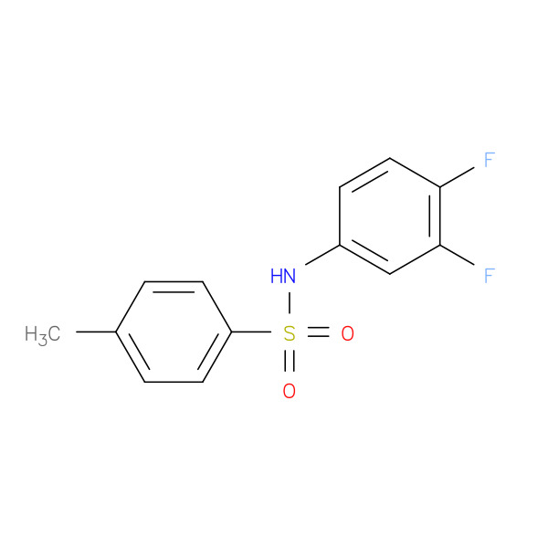 N-(3,4-DIFLUOROPHENYL)-4-METHYLBENZENESULFONAMIDE 化学構造式