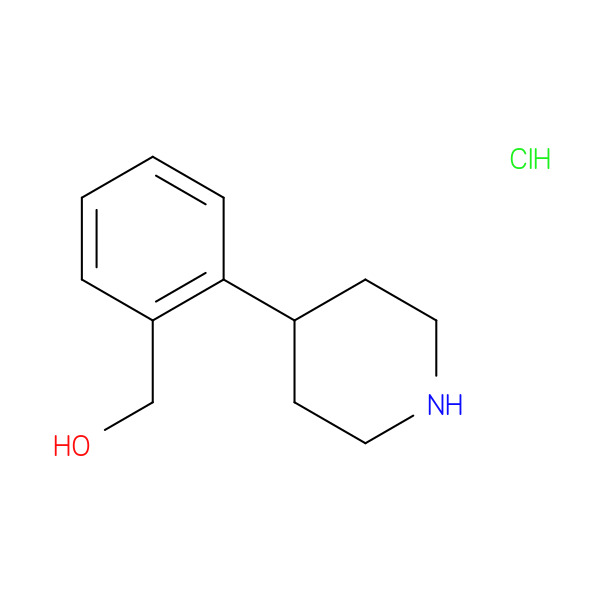 (2-Piperidin-4-yl-phenyl)-methanol hydrochloride 化学構造式