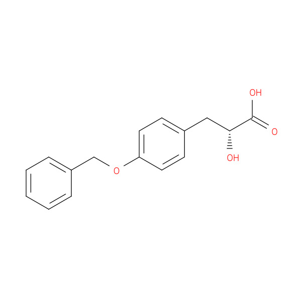 (R)-3-(4-(Benzyloxy)phenyl)-2-hydroxypropanoic acid 化学構造式