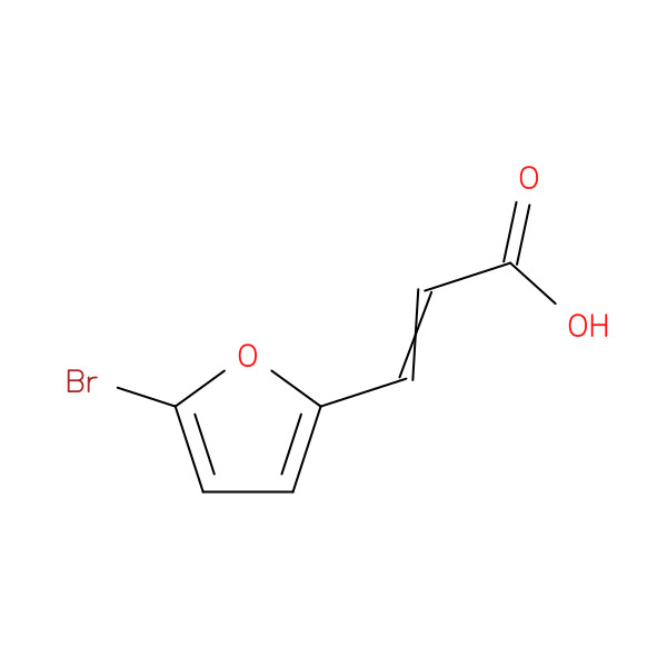 3-(5-Bromofuran-2-yl)acrylic acid 化学構造式