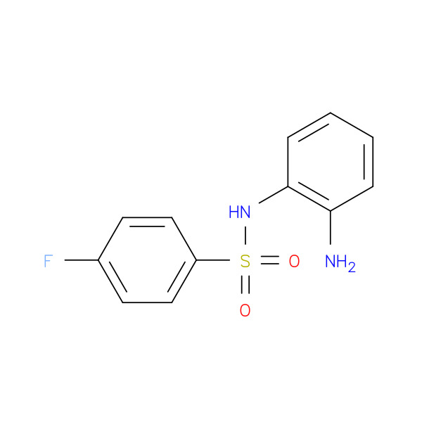 N-(2-Aminophenyl)-4-fluorobenzene-1-sulfonamide 化学構造式