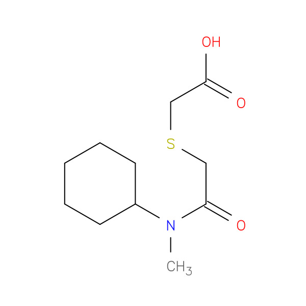 2-({[cyclohexyl(methyl)carbamoyl]methyl}sulfanyl)acetic acid 化学構造式
