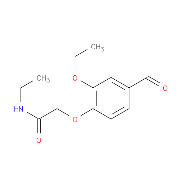 2-(2-ETHOXY-4-FORMYLPHENOXY)-N-ETHYLACETAMIDE 化学構造式