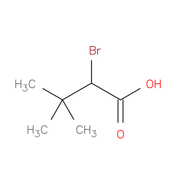 2-Bromo-3,3-dimethylbutanoic Acid 化学構造式