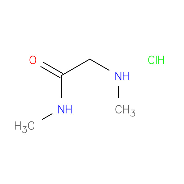 N1,N2-Dimethylglycinamide hydrochloride 化学構造式