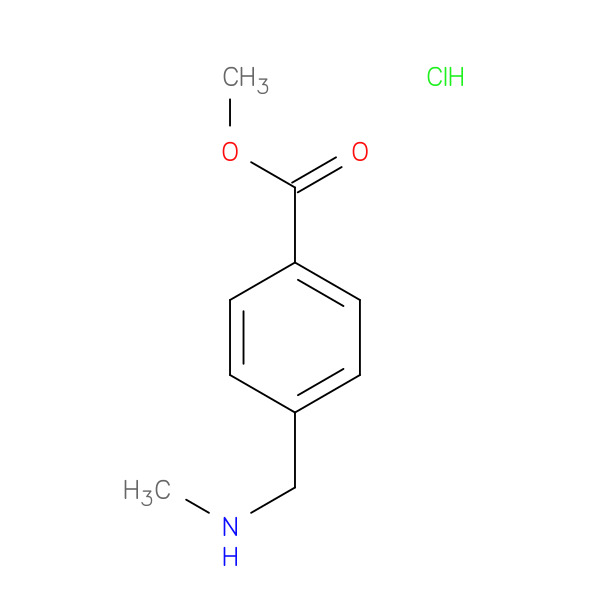 Methyl 4-[(methylamino)methyl]benzoate hydrochloride 化学構造式