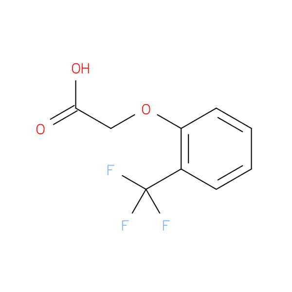 2-[2-(trifluoromethyl)phenoxy]acetic acid 化学構造式