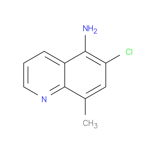 6-Chloro-8-methylquinolin-5-amine 化学構造式