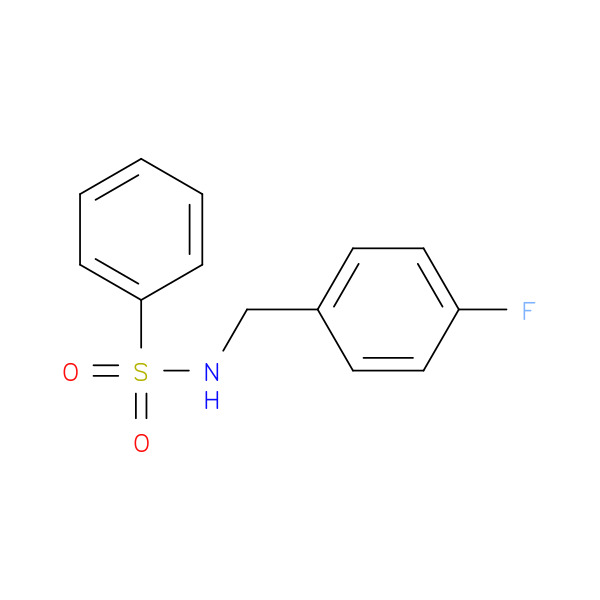 N-[(4-Fluorophenyl)methyl]benzenesulfonamide 化学構造式