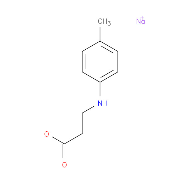 SODIUM 3-[(4-METHYLPHENYL)AMINO]PROPANOATE 化学構造式