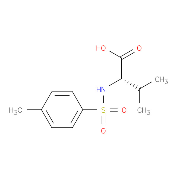 (2S)-3-METHYL-2-(4-METHYLBENZENESULFONAMIDO)BUTANOIC ACID 化学構造式