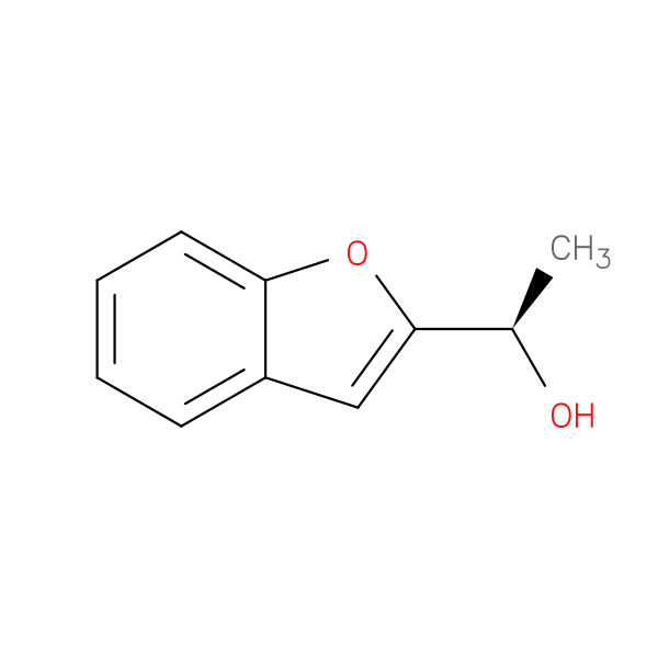 (1R)-1-(1-BENZOFURAN-2-YL)ETHAN-1-OL 化学構造式
