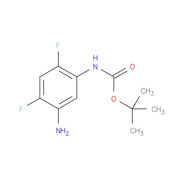 tert-Butyl N-(5-amino-2,4-difluorophenyl)carbamate 化学構造式