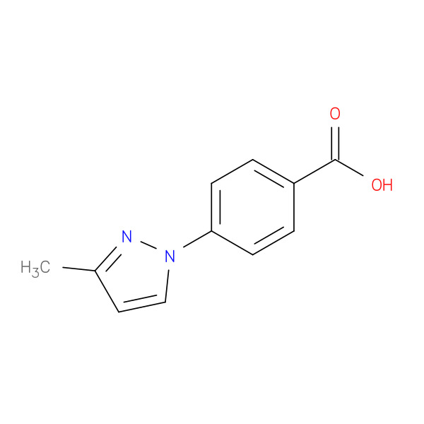 Benzoic acid, 4-(3-methyl-1H-pyrazol-1-yl)- 化学構造式