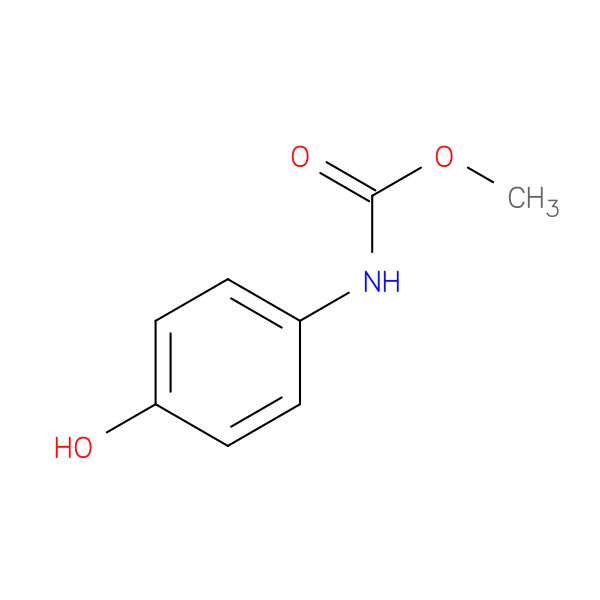 METHYL N-(4-HYDROXYPHENYL)CARBAMATE 化学構造式