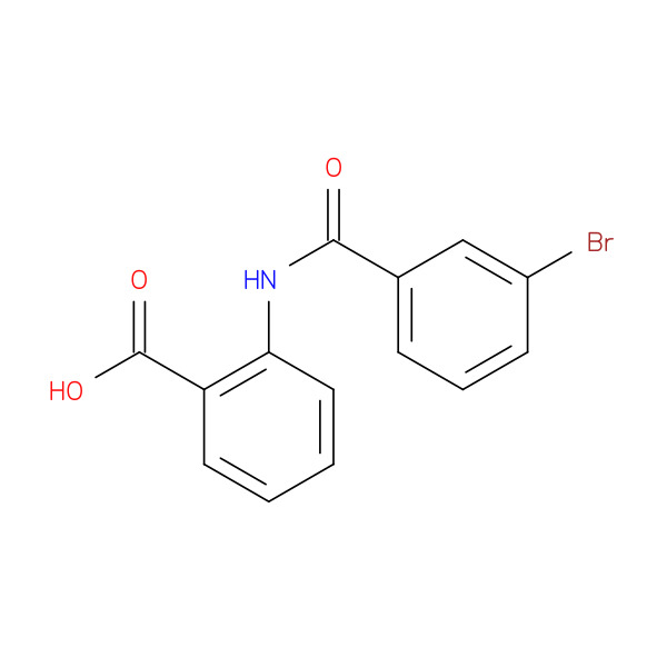 2-(3-Bromobenzamido)benzoic acid 化学構造式