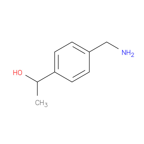 1-[4-(AMINOMETHYL)PHENYL]ETHAN-1-OL 化学構造式