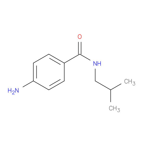4-Amino-N-(2-methylpropyl)benzamide 化学構造式