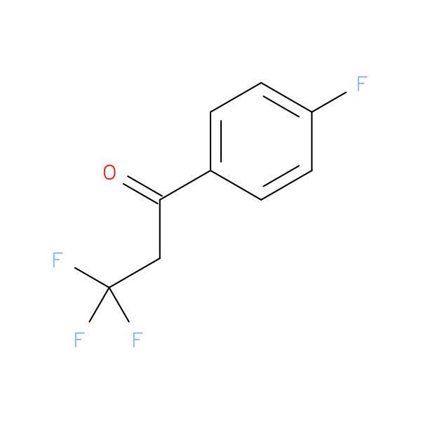 3,3,3-TRIFLUORO-1-(4-FLUOROPHENYL)PROPAN-1-ONE 化学構造式