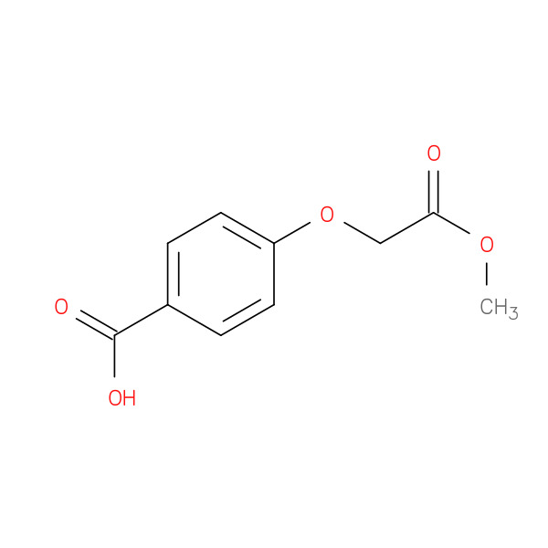 4-(2-Methoxy-2-oxoethoxy)benzoic acid 化学構造式