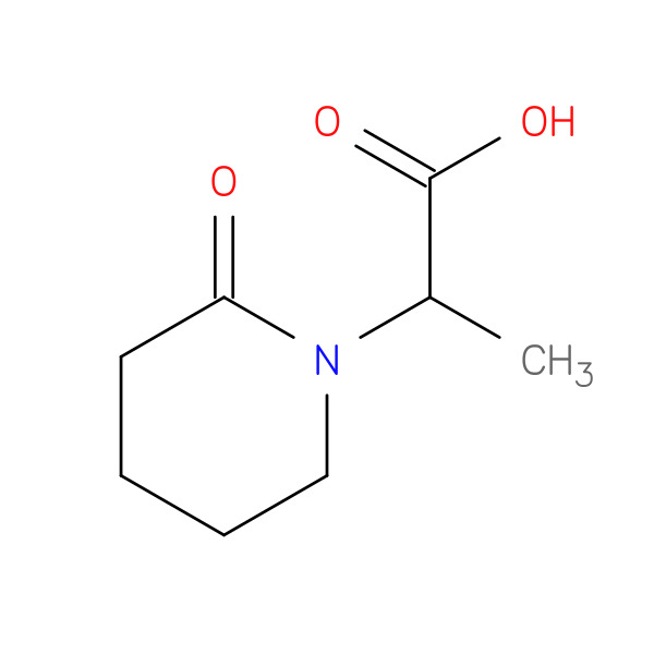 2-(2-OXOPIPERIDIN-1-YL)PROPANOIC ACID 化学構造式
