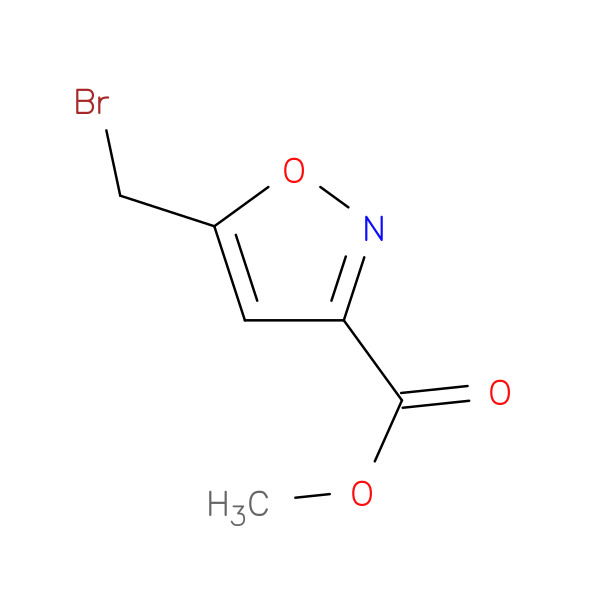 Methyl 5-(bromomethyl)-1,2-oxazole-3-carboxylate 化学構造式