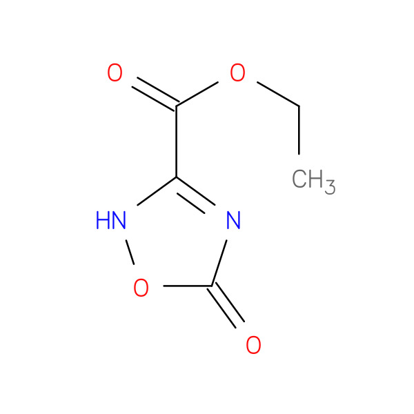 ETHYL 5-HYDROXY-1,2,4-OXADIAZOLE-3-CARBOXYLATE 化学構造式