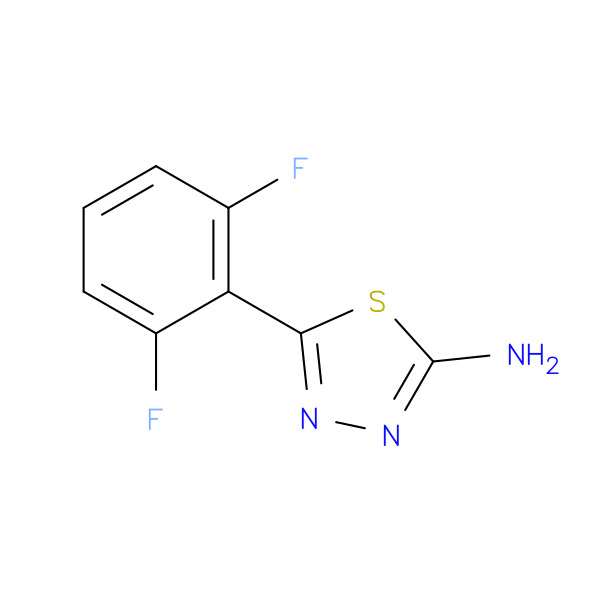 5-(2,6-Difluorophenyl)-1,3,4-thiadiazol-2-amine 化学構造式