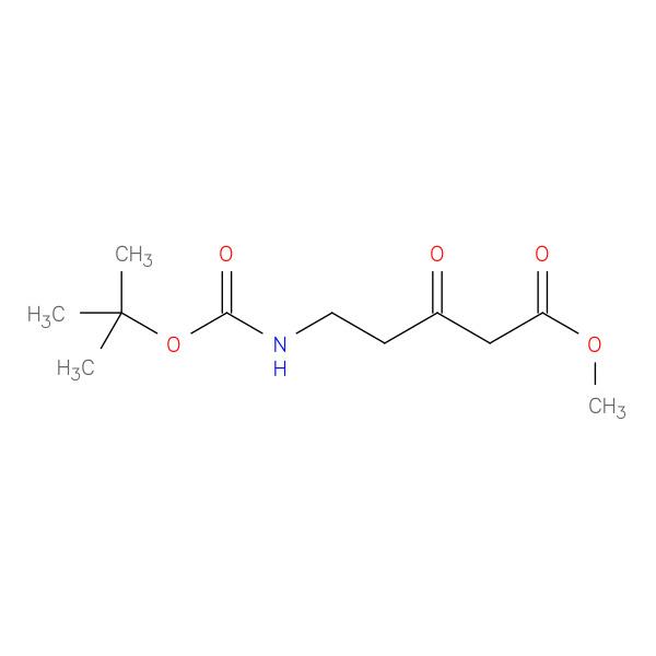 Methyl 5-{[(tert-butoxy)carbonyl]amino}-3-oxopentanoate 化学構造式