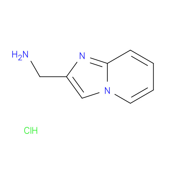 Imidazo[1,2-a]pyridin-2-ylmethanamine hydrochloride 化学構造式