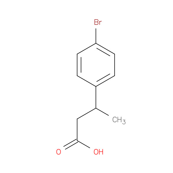 3-(4-Bromophenyl)butanoic acid 化学構造式
