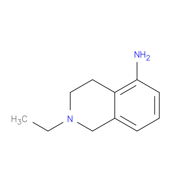 2-ETHYL-1,2,3,4-TETRAHYDROISOQUINOLIN-5-AMINE 化学構造式