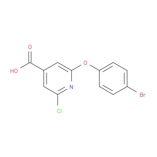 2-(4-BROMOPHENOXY)-6-CHLOROPYRIDINE-4-CARBOXYLIC ACID 化学構造式