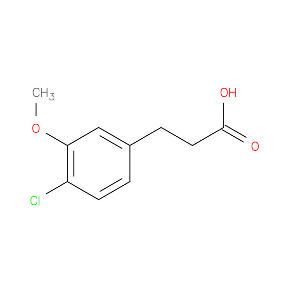 3-(4-Chloro-3-methoxyphenyl)propanoic acid 化学構造式