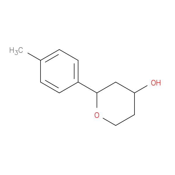 2-(4-METHYLPHENYL)OXAN-4-OL 化学構造式