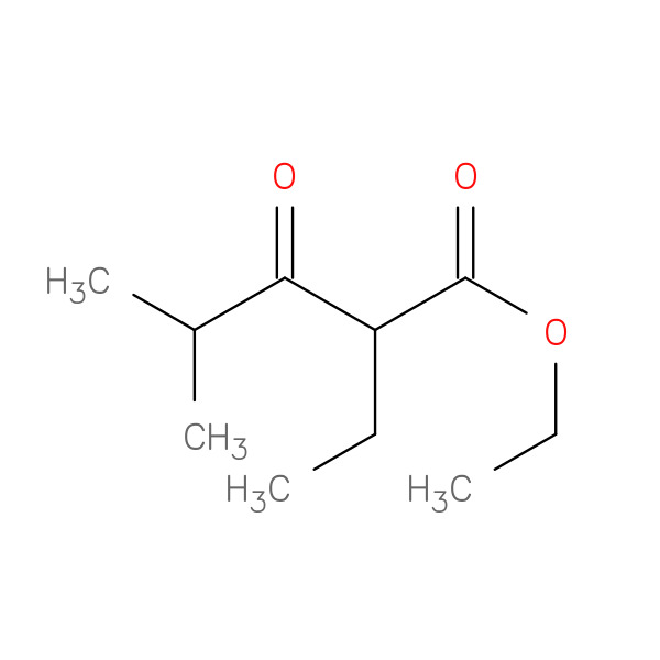 ETHYL 2-ETHYL-4-METHYL-3-OXOPENTANOATE 化学構造式