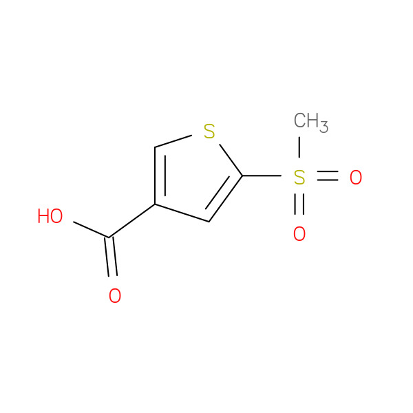 5-METHANESULFONYLTHIOPHENE-3-CARBOXYLIC ACID 化学構造式
