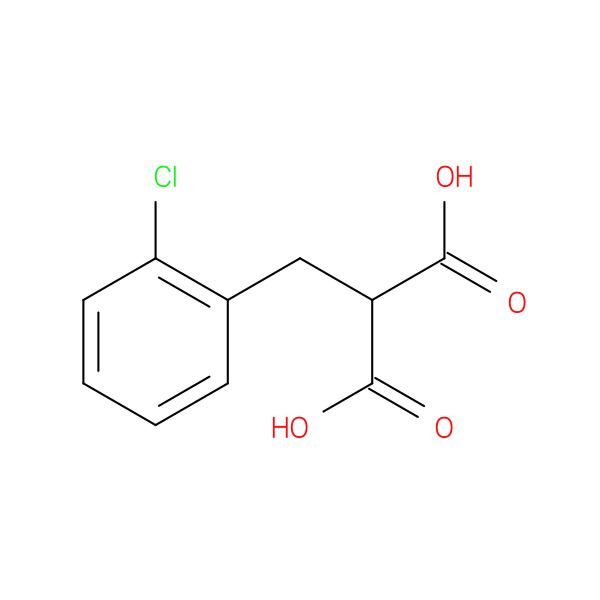 2-[(2-chlorophenyl)methyl]propanedioic acid 化学構造式