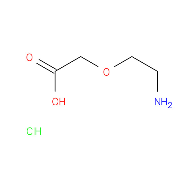 2-(2-Aminoethoxy)acetic acid hydrochloride 化学構造式