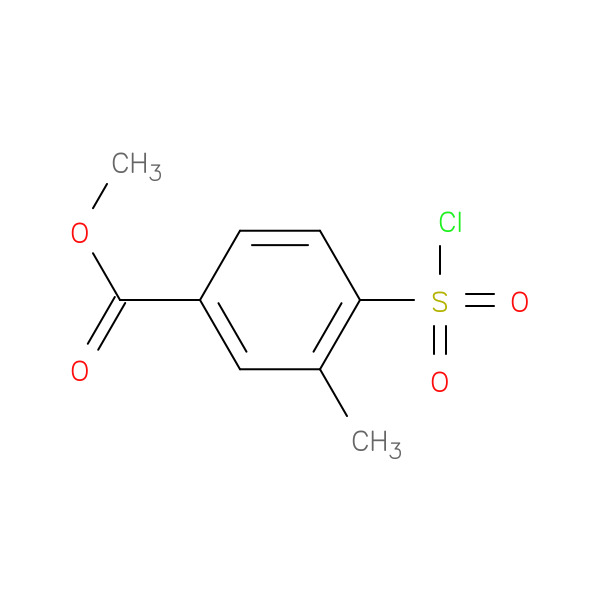 methyl 4-(chlorosulfonyl)-3-methylbenzoate 化学構造式