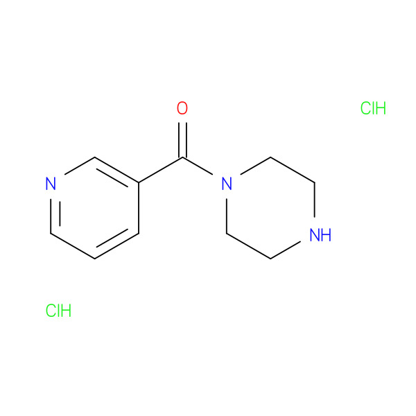 1-(Pyridine-3-carbonyl)piperazine dihydrochloride 化学構造式