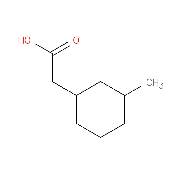 2-(3-methylcyclohexyl)acetic acid, Mixture of diastereomers 化学構造式