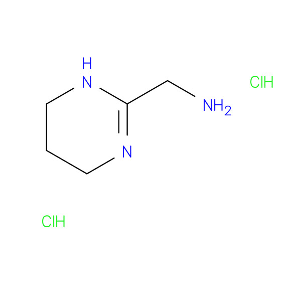 1,4,5,6-tetrahydropyrimidin-2-ylmethanamine dihydrochloride 化学構造式
